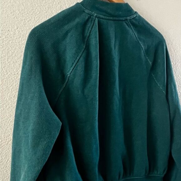 Women’s Universal Thread Sweatshirt SZ Small 80sVibe Bowling Collard Neck Teal - Picture 2 of 12